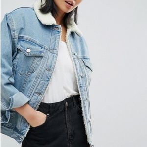 Denim Jacket with sherpa lining